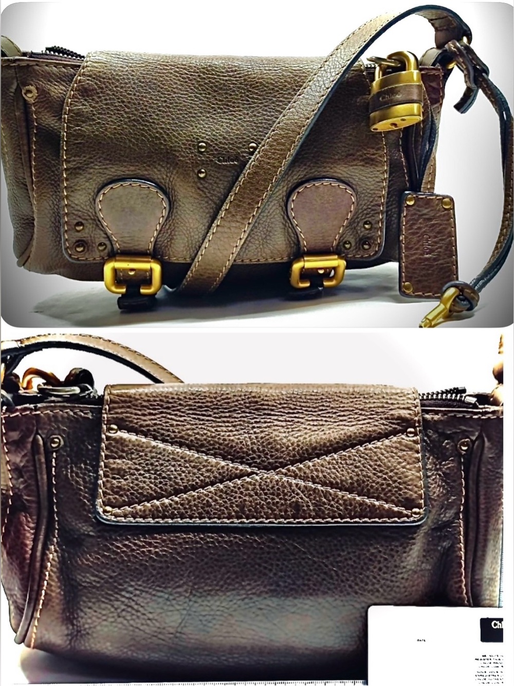 Chloe Vintage east west sm paddington Brown crossbody/Card/DB/Rare🤩Unisex